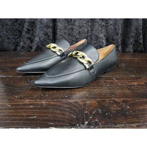 NEW Linea Paolo Mabel Black Pointed Toe Loafers/Sz. 4M
